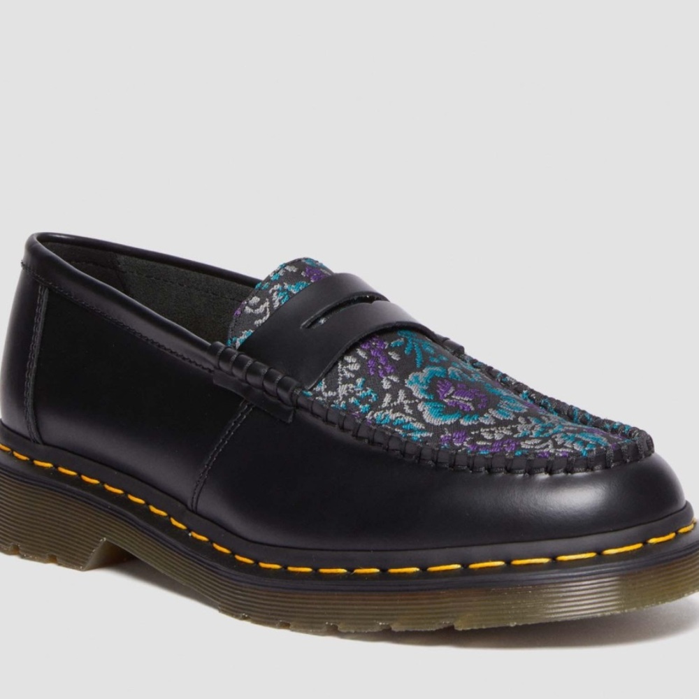 DR. MARTENS Penton Floral Jacquard penny loafer
